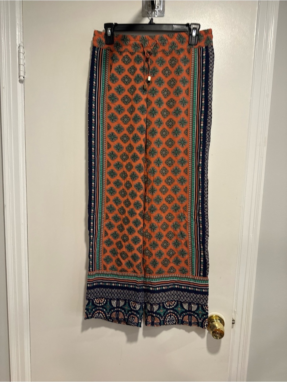 Anthropologie Gaucho Harem Palazzo flowy lightweight Paisley Festival Boho Pants